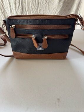 Stone & Co. Black and Brown Two-Tone Crossbody Bag